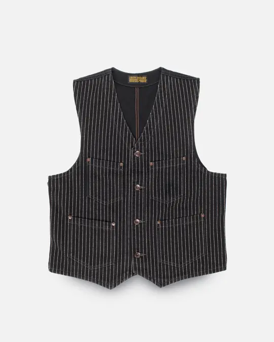 12oz Wabash/Duck Work Vest - Black/Black