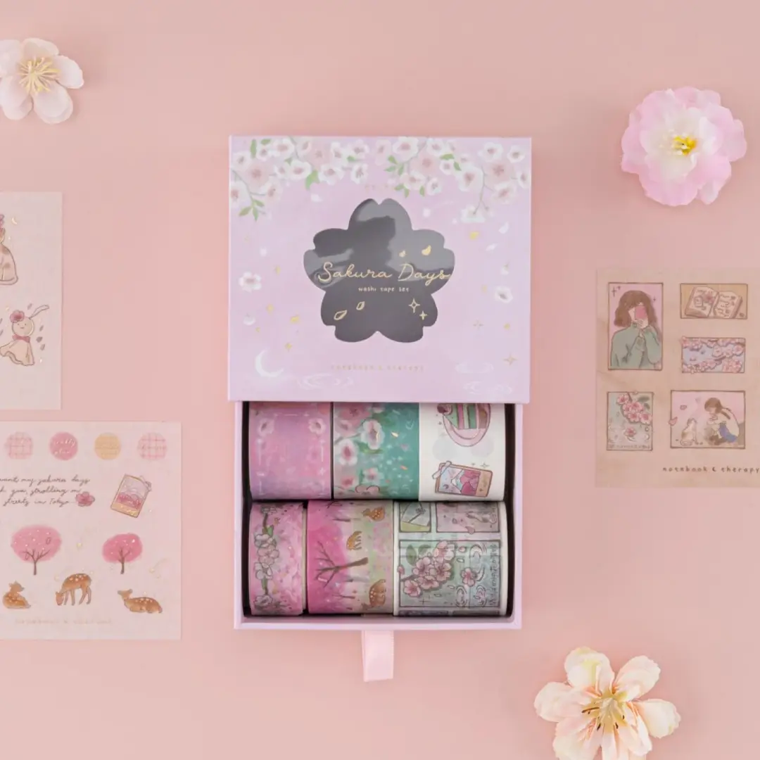 Tsuki ‘Sakura Days’ Washi Tape Set ☾