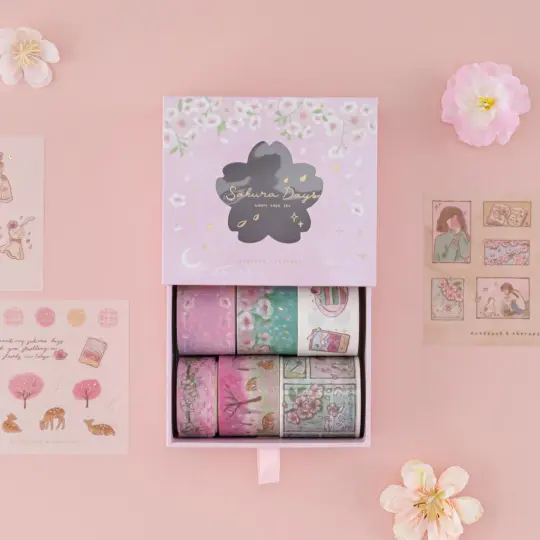Tsuki ‘Sakura Days’ Washi Tape Set ☾