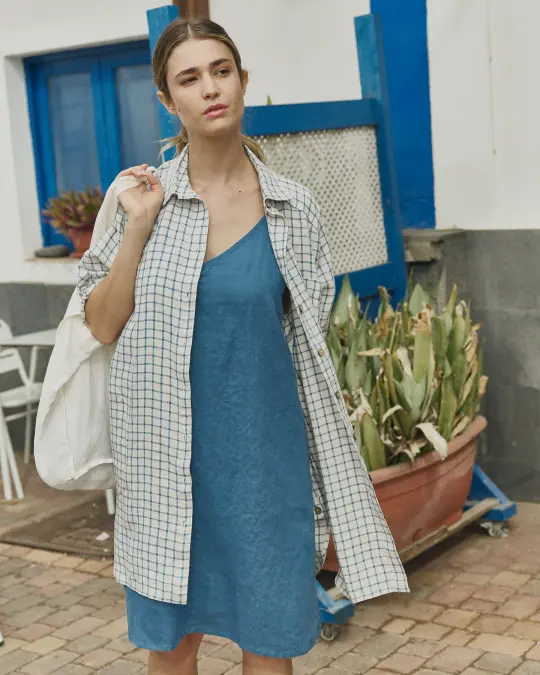 LANGLEY slip linen dress