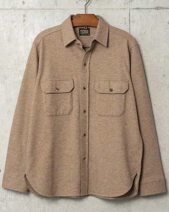 Field Shirt - Foxfibre® Yak Blend Knit Flannel - Ash
