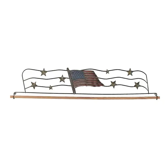 22in Tin Flag Fabric Hanger