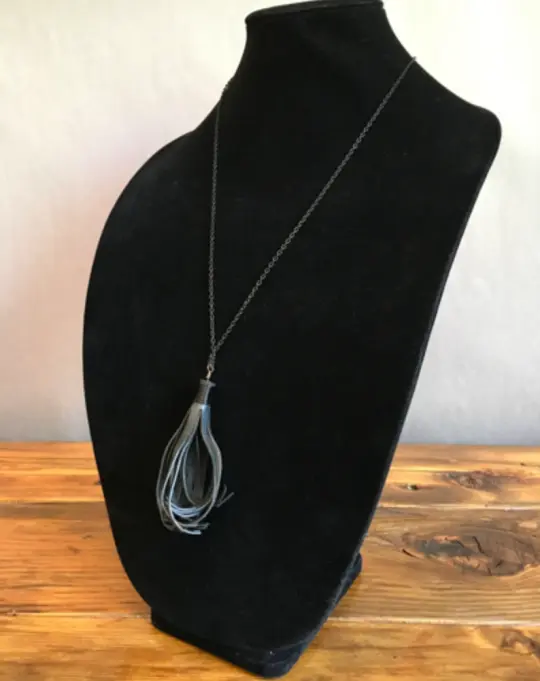 Bicycle Tube Tassel Necklace