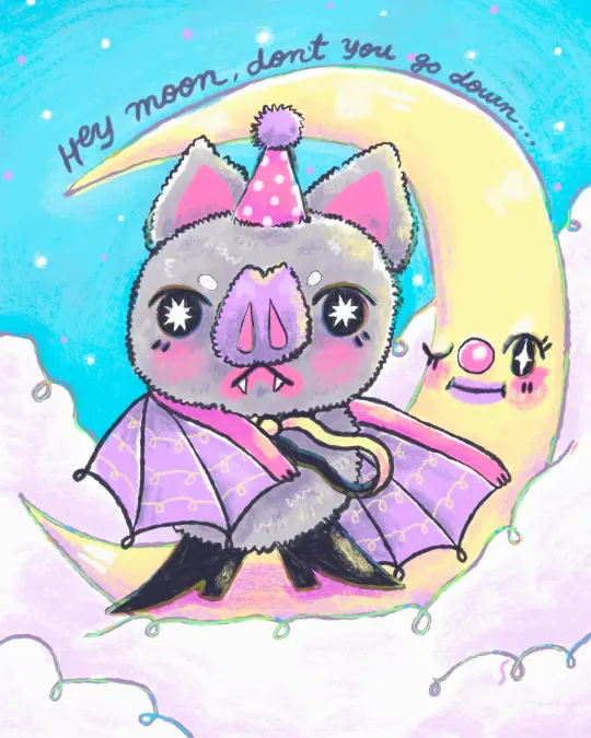 Hey Moon! Print