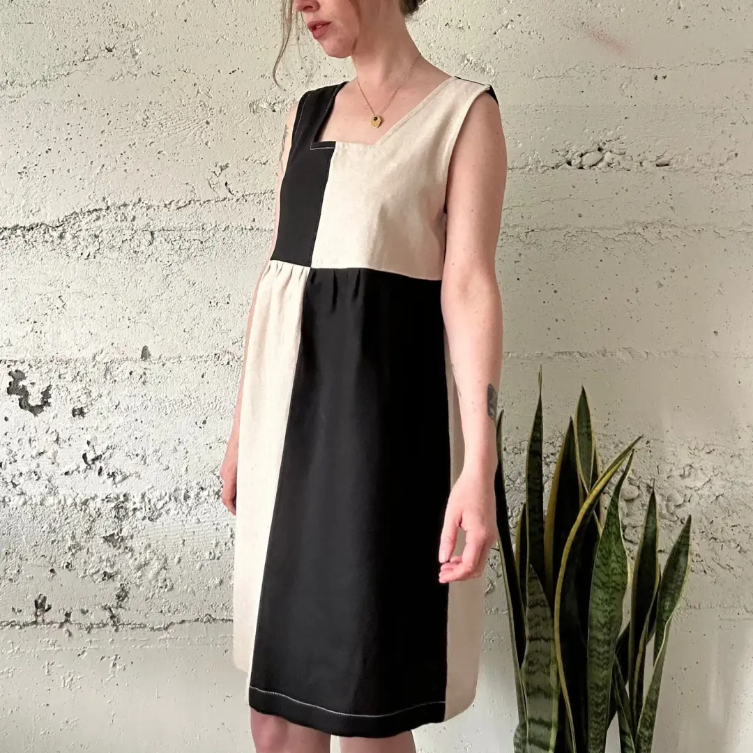 Bobbie Dress - Quilted B/W