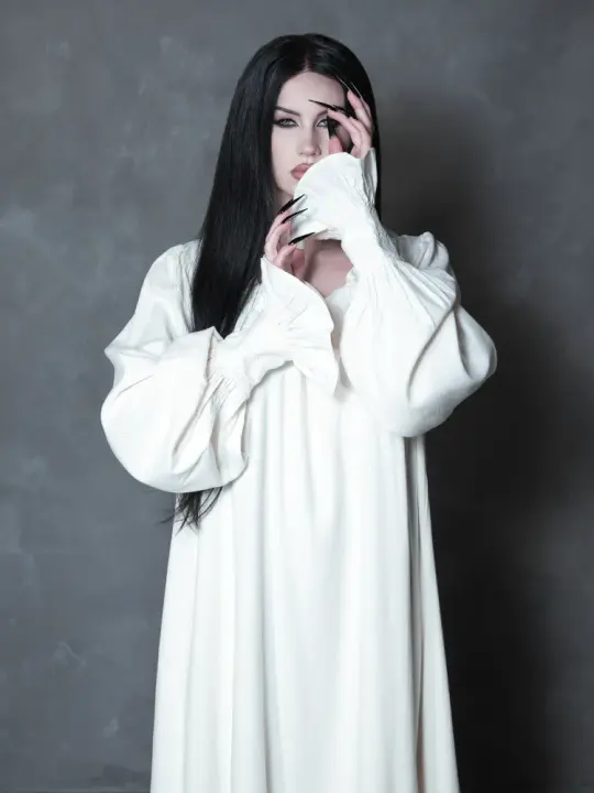 NOSFERATU Victorian Sleeping Dress in Bone White