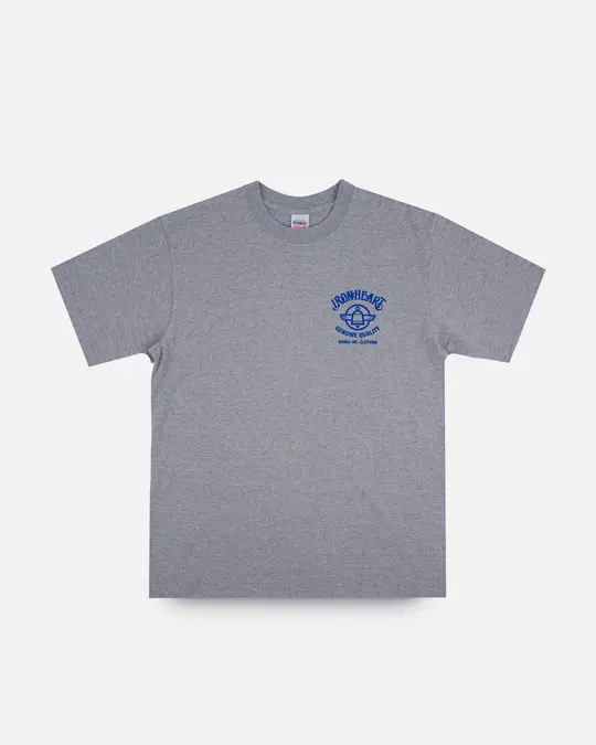 7.5oz Printed Loopwheel Crew Neck T-Shirt - Gray