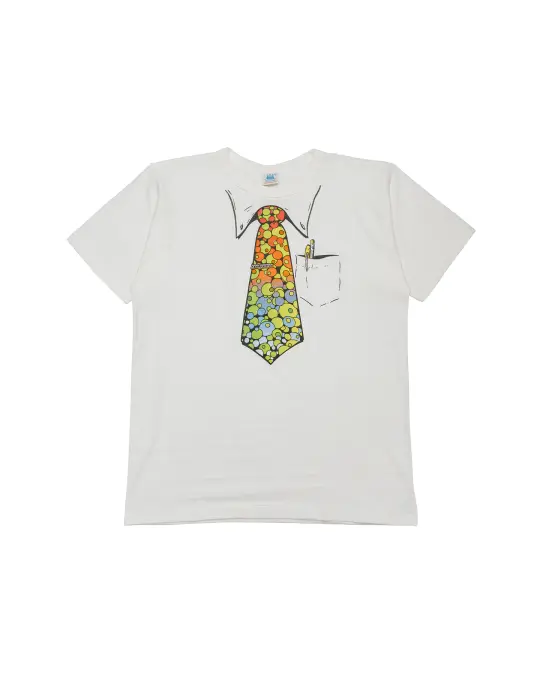 Warehouse Lot. JG-CS06 Pop-Art Necktie T Off White