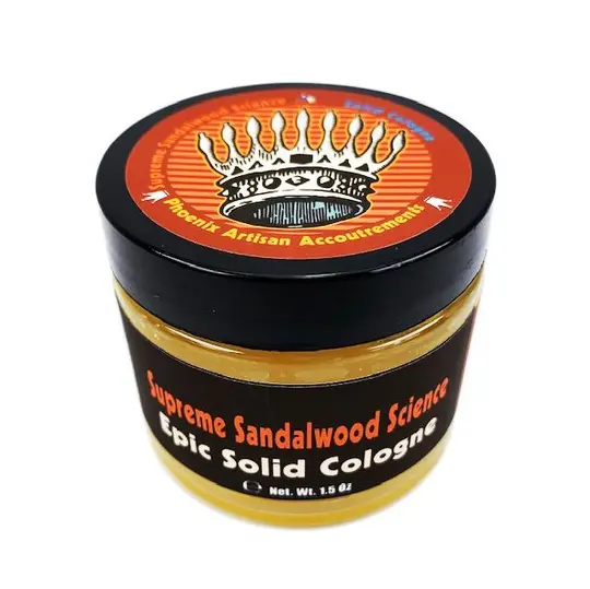 Supreme Sandalwood Science Solid Cologne | Contains Prickly Pear Oil | Robust, Aromatic, Creamy, Warm & Woodsy
