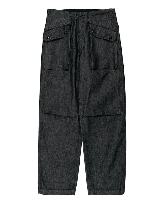 Engineered Garments Norwegian Army Pant Black Cotton Cone Denim