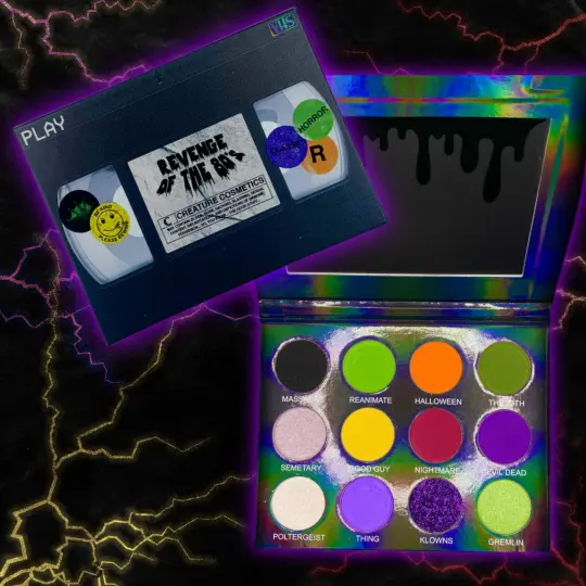 Revenge of the VHS Eyeshadow Palette W/ 12 Horror FX Shades