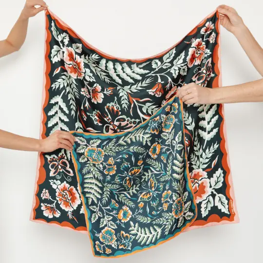 Twofer Silk Scarf - Wildwood