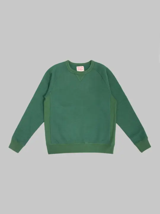 Wonder Looper Pullover Crewneck 876gsm Double Heavyweight French Terry Racing Green