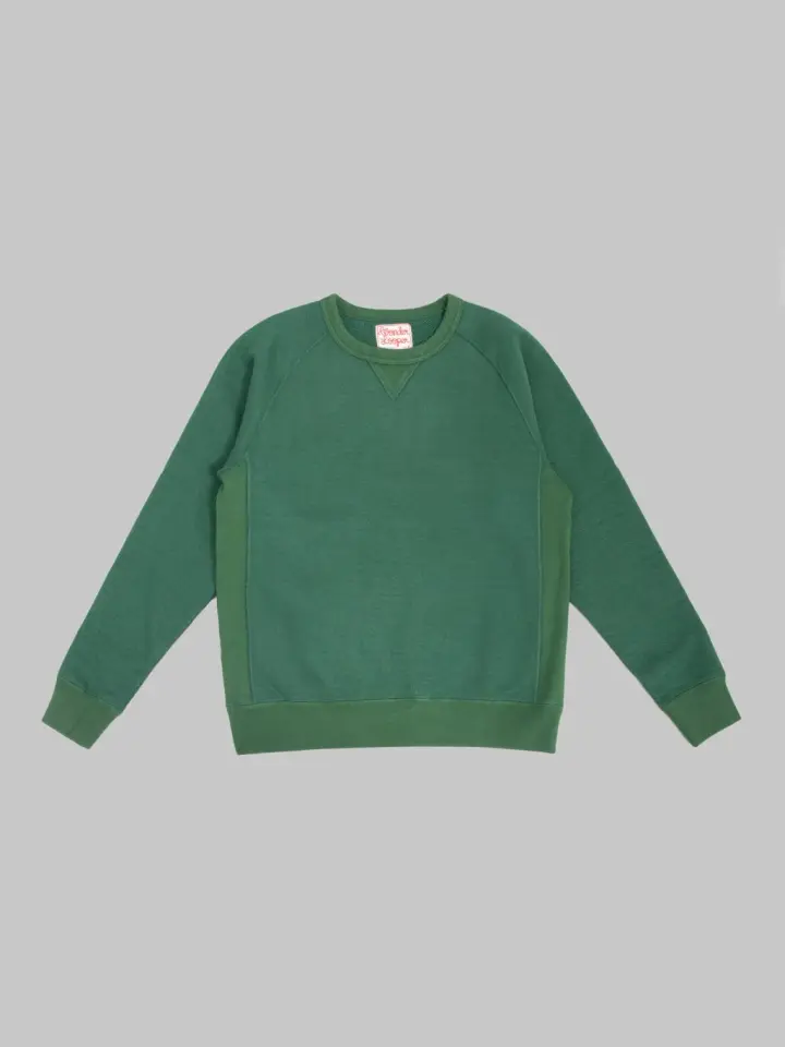 Wonder Looper Pullover Crewneck 876gsm Double Heavyweight French Terry Racing Green
