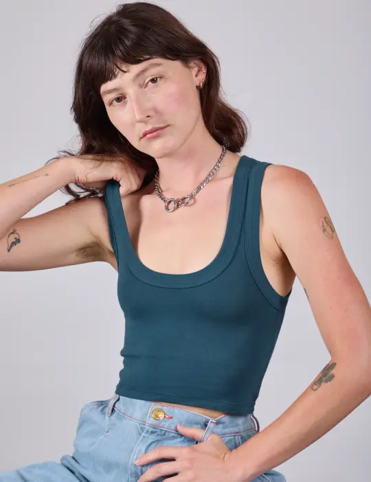 Cropped Tank Top - Lagoon