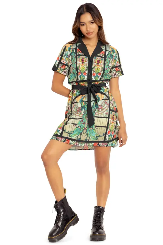 Glass Garden Shirt Dress