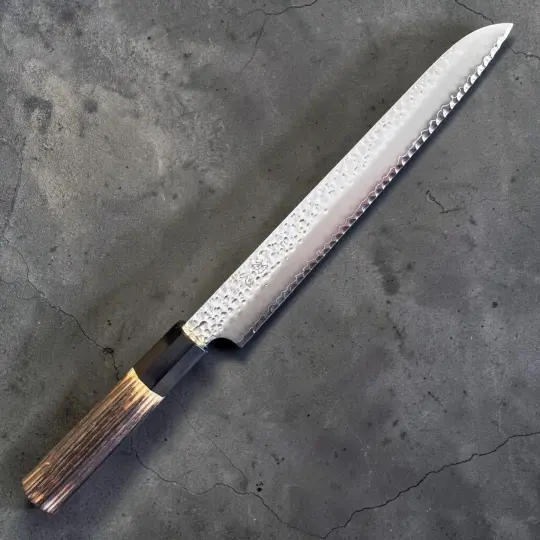 Hatsukokoro Hayabusa VG-10 Tsuchime Bread Knife 210mm