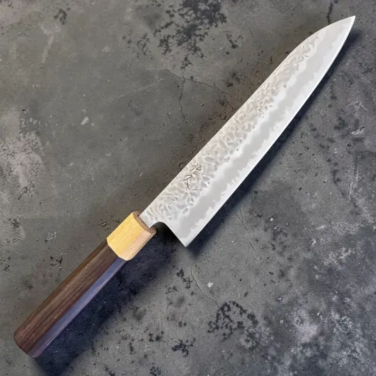 Tsunehisa White #1 Stainless Clad Tsuchime Gyuto 240mm