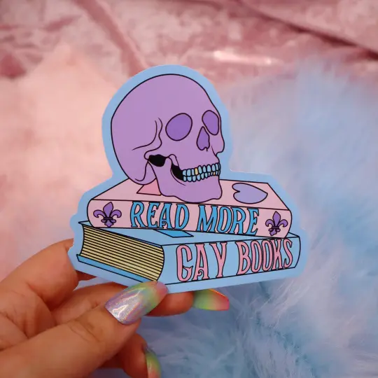Read More Gay Books Large Vinyl Sticker