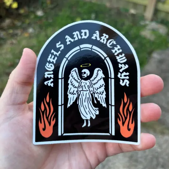 Angels and archways sticker
