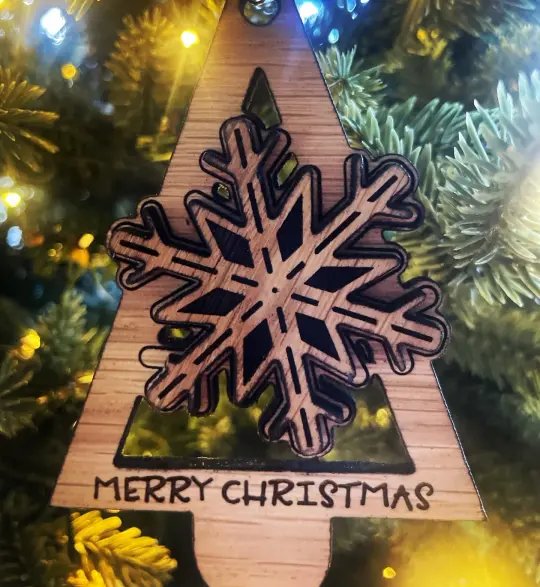 Layered Walnut Tree Ornament