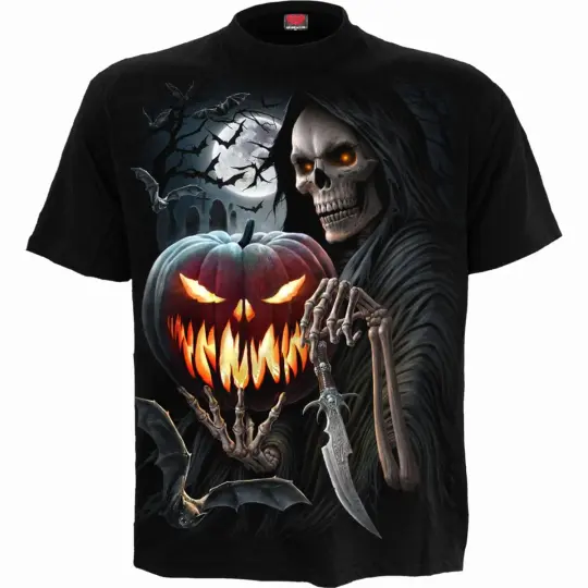CARVING DEATH T-Shirt Black - Gothic Halloween T-Shirt