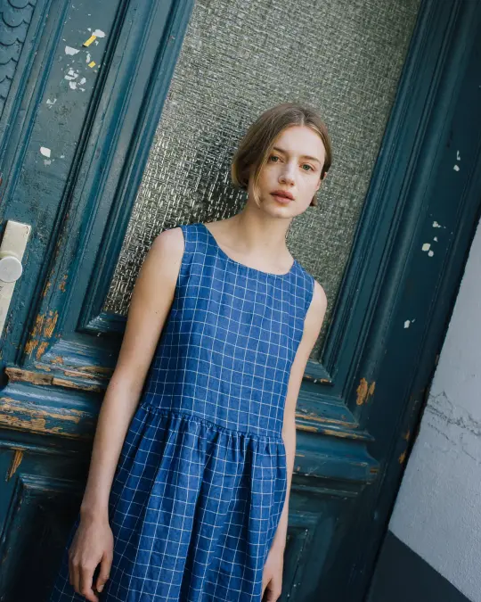 Maxi SMOCK loose linen dress