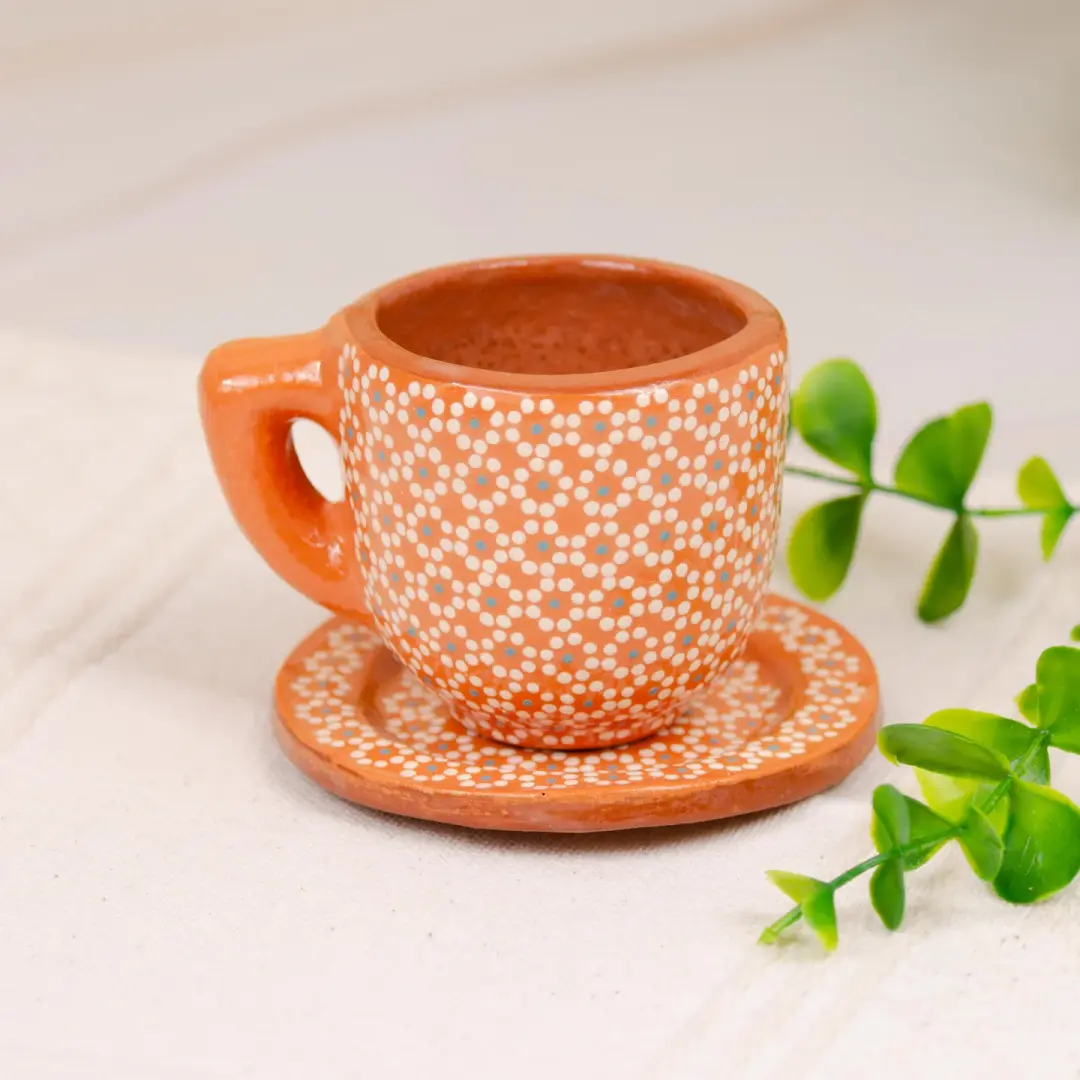 Capula Hand-Painted Espresso Cup with Saucer