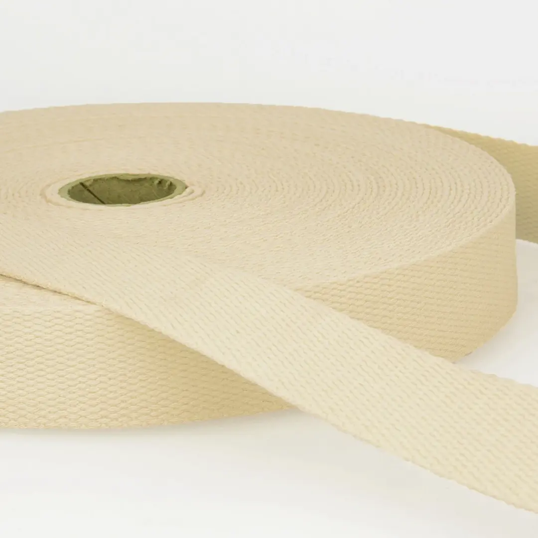 Cotton Webbing 40mm Ivory