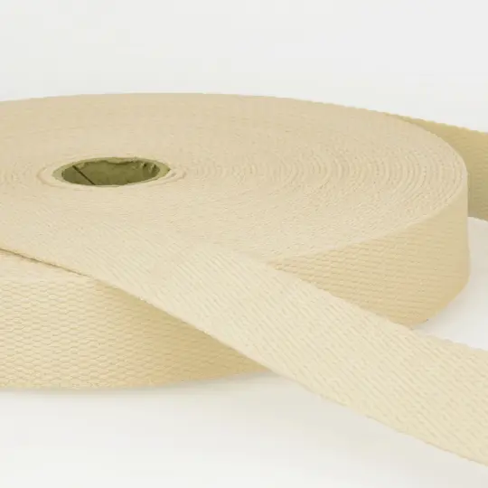 Cotton Webbing 40mm Ivory