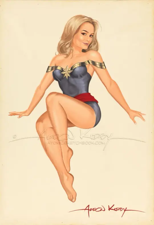 Captain Marvel (Brie Larson) pin up print