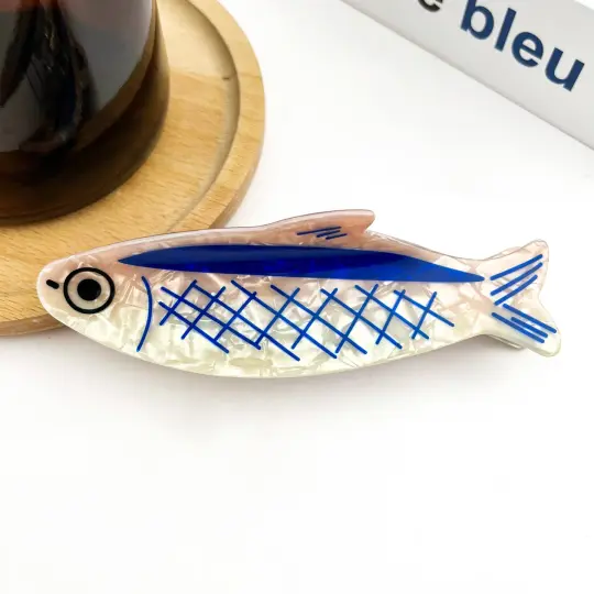 Sardine-Shaped Hair Claw Clip, Ocean Style Hair Clip