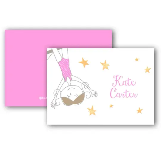Flips Gymnast with Stars Enclosure Card