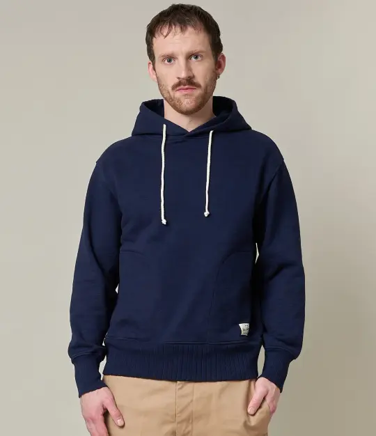 Textured Heavyweight Rugged Fleece Cotton Hoodie
