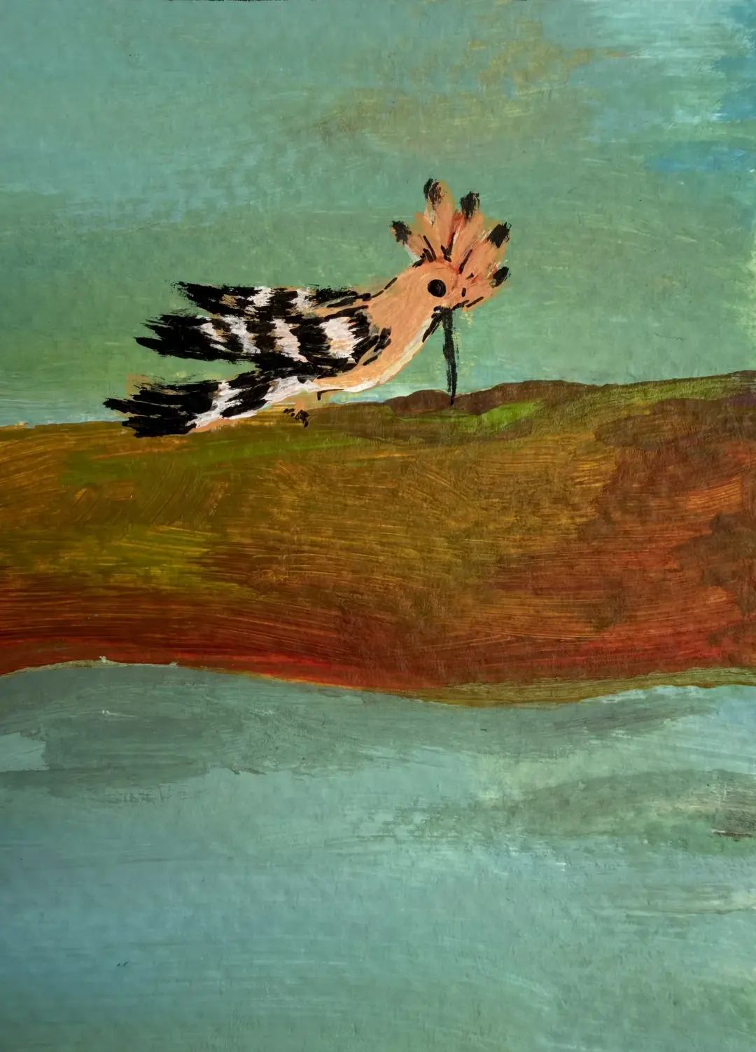 Passerby, Hoopoe Bird Nature Art Print