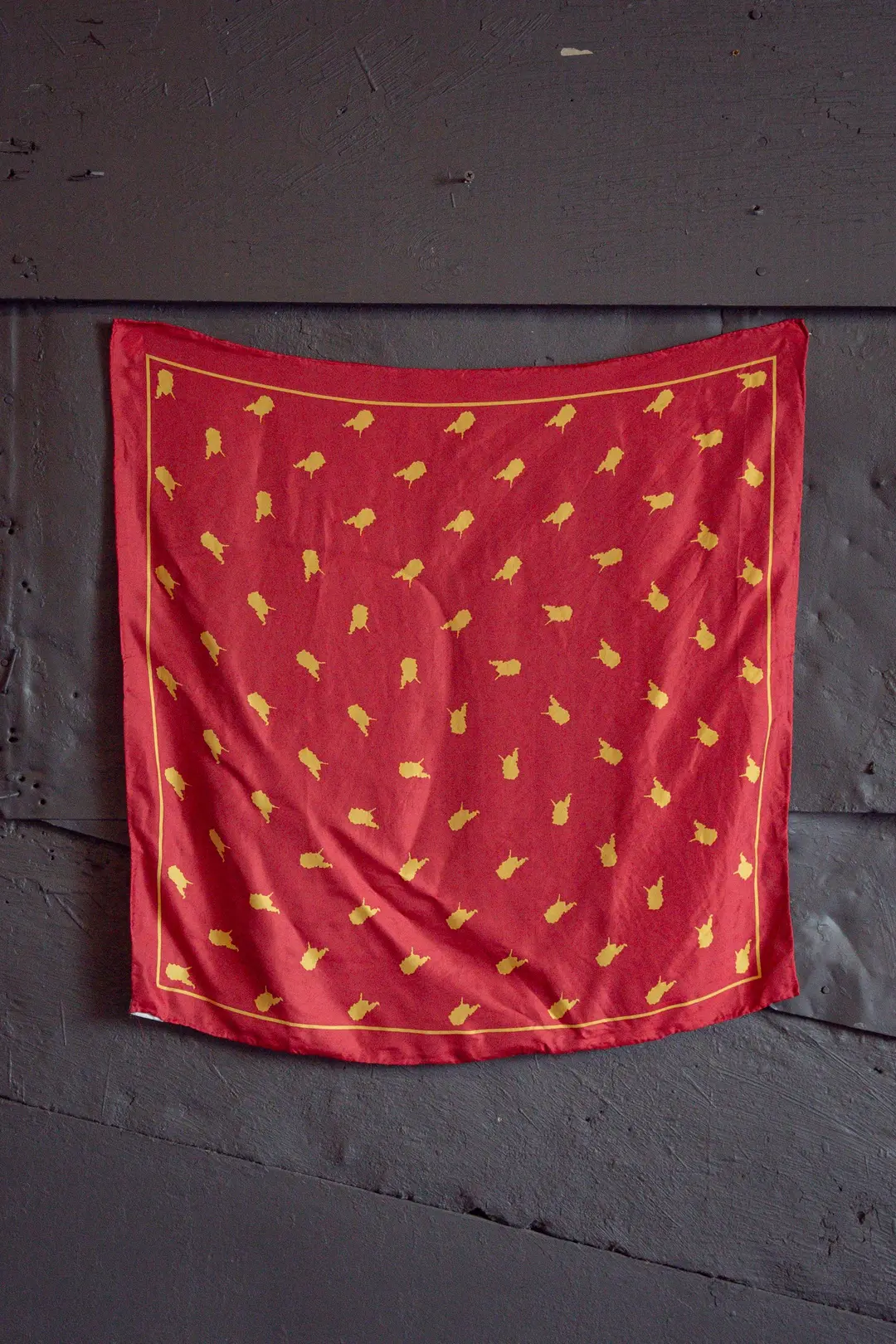 Vintage Silk West Virginia Scarf