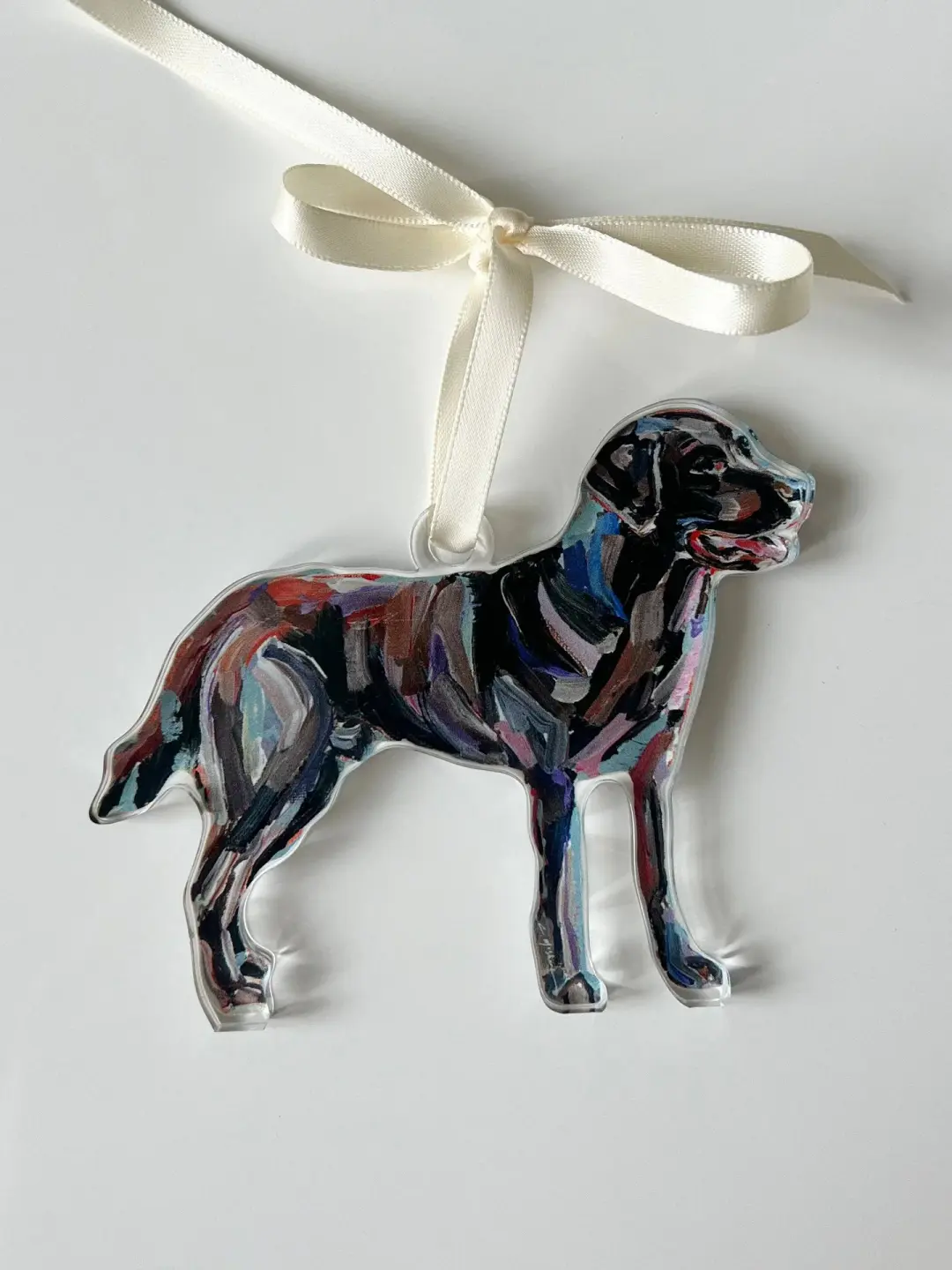 Chocolate Labrador Acrylic Christmas Dog Ornament