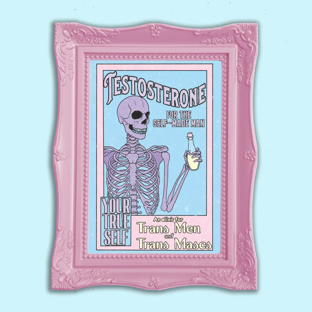 Testosterone Trans Men Pastel Variant Art Print
