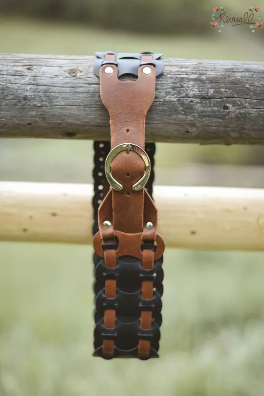 The Black Leather Bronc Belt