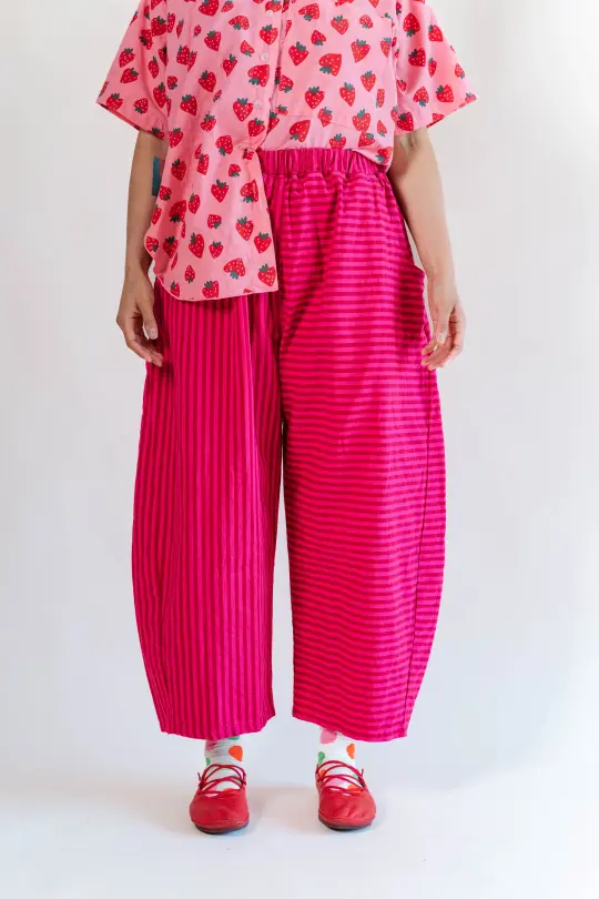 CIRCUS TENT STRIPED BALLOON PANTS