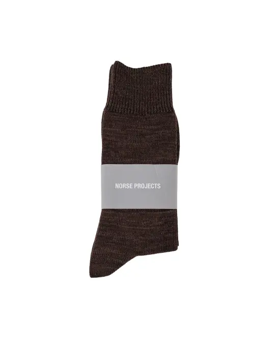 Norse Projects Bykle Heavy Cotton Twist Sock Delicioso Brown