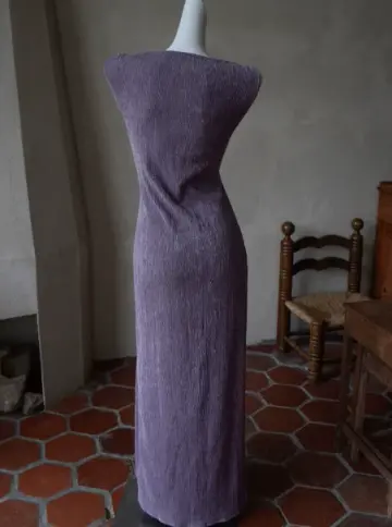 Minimalist Purple Evening Dress Sheath Jewel Bodycon Maxi Prom Dress RS666