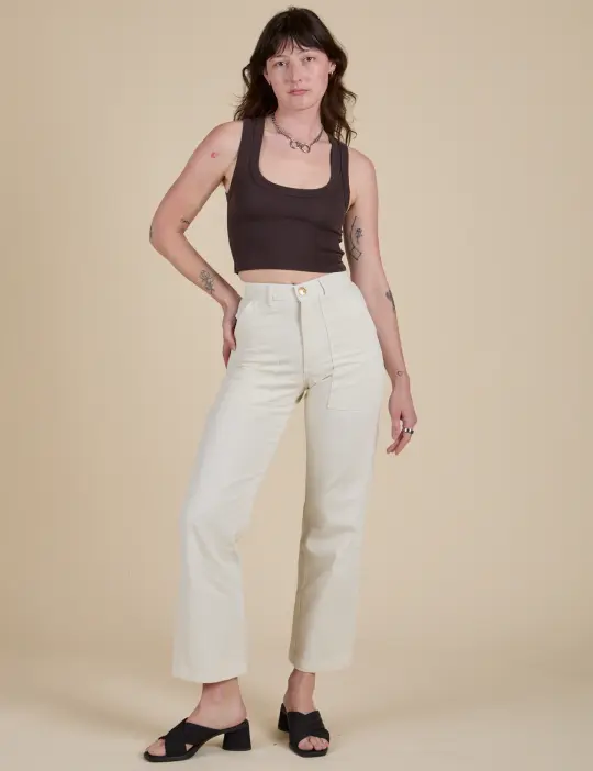 Work Pants - Vintage Tee White