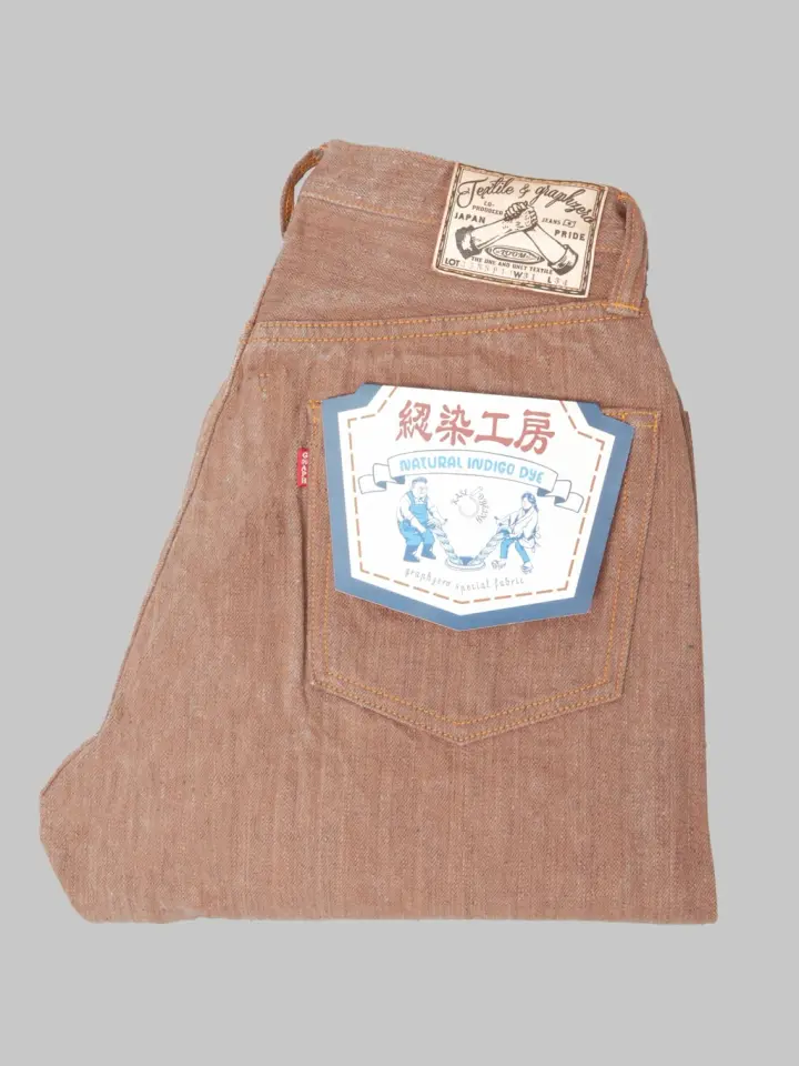 Graph Zero 13oz "Natural Dyeing Kakishibu x Aizome" Regular Straight Jeans