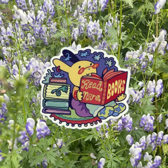 read more books sticker