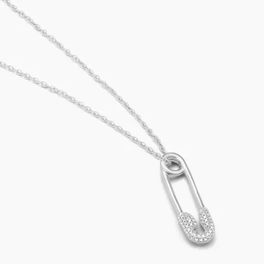 Ella Stein Safety Pin Pendant Necklace