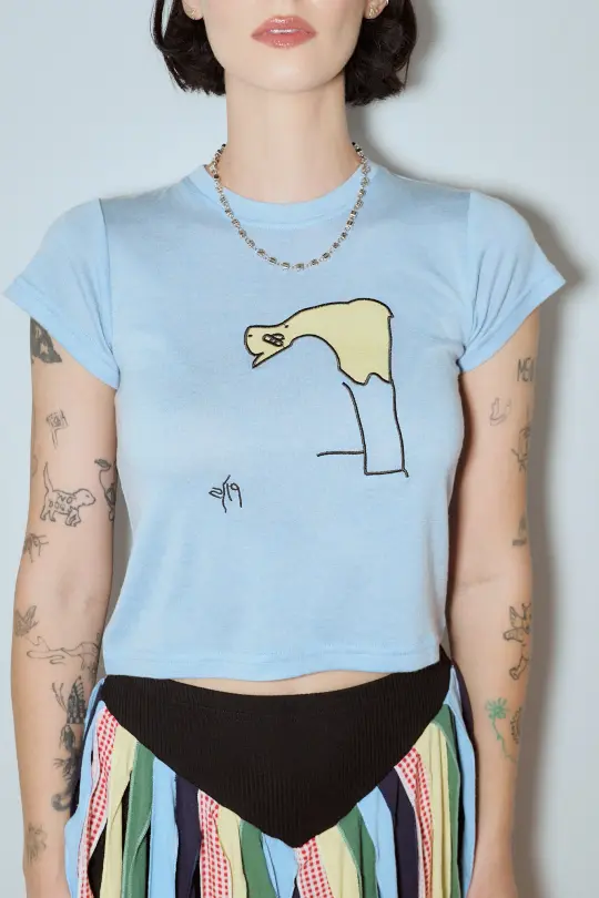 Kids Duck Tee Blue By Skip Gazin