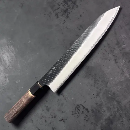 Nigara Hamono SG2 Kurouchi Tsuchime Gyuto 270mm