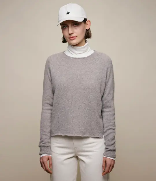 Lightweight Merino Wool-Cashmere-Silk Raglan Sweater