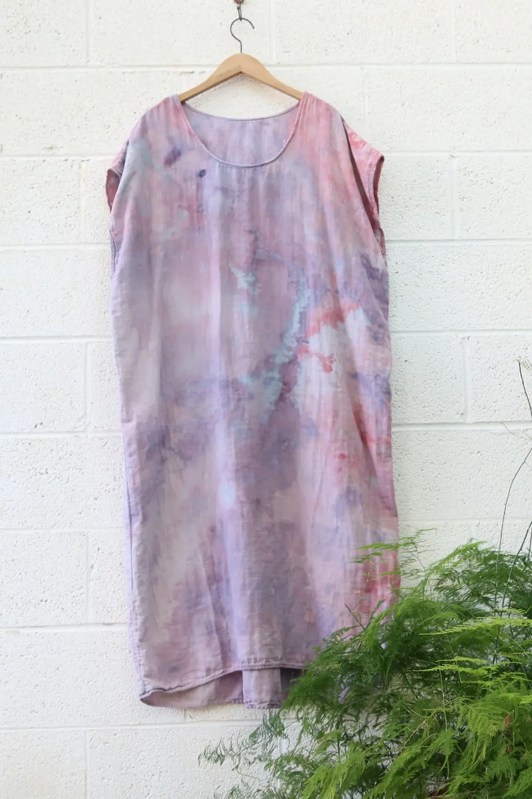 OOAK - Everyday Long Kaftan / M-XL / Double Gauze / Ice Dye (375)